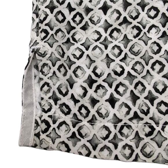 Tommy Bahama Button Up Shirt Mens L Cream Gray Geometric Viscose Short Sleeve - Picture 6 of 14